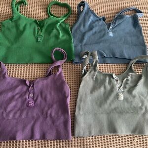 Little milk bar - 4 pack of Allie Bras large/extra large - purple, blue, green